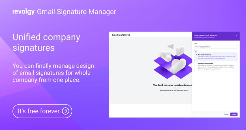 Revolgy gmail signature manager 2