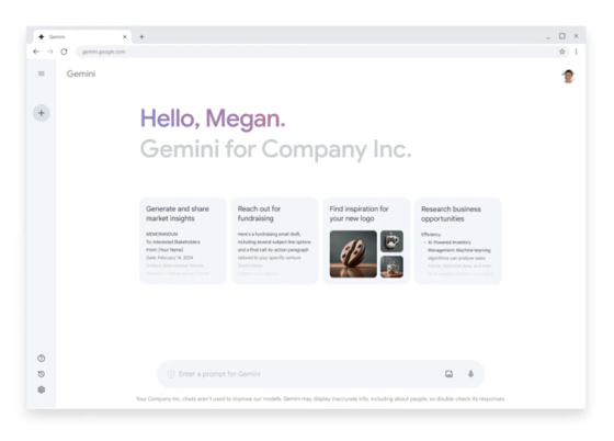 An example of Gemini for Workspace in action