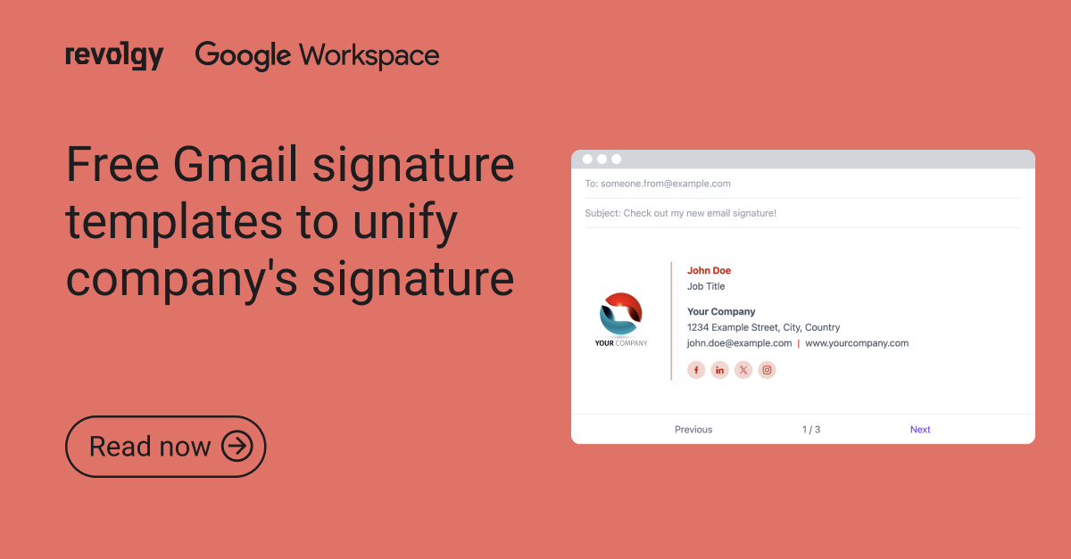 Free Gmail signature templates to unify companys signature