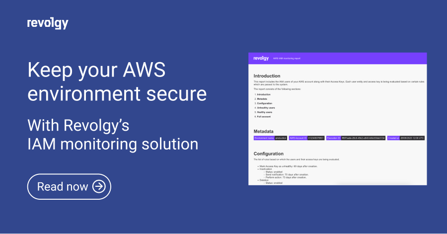 Keep your AWS environment secure with Revolgy’s IAM monitoring solution